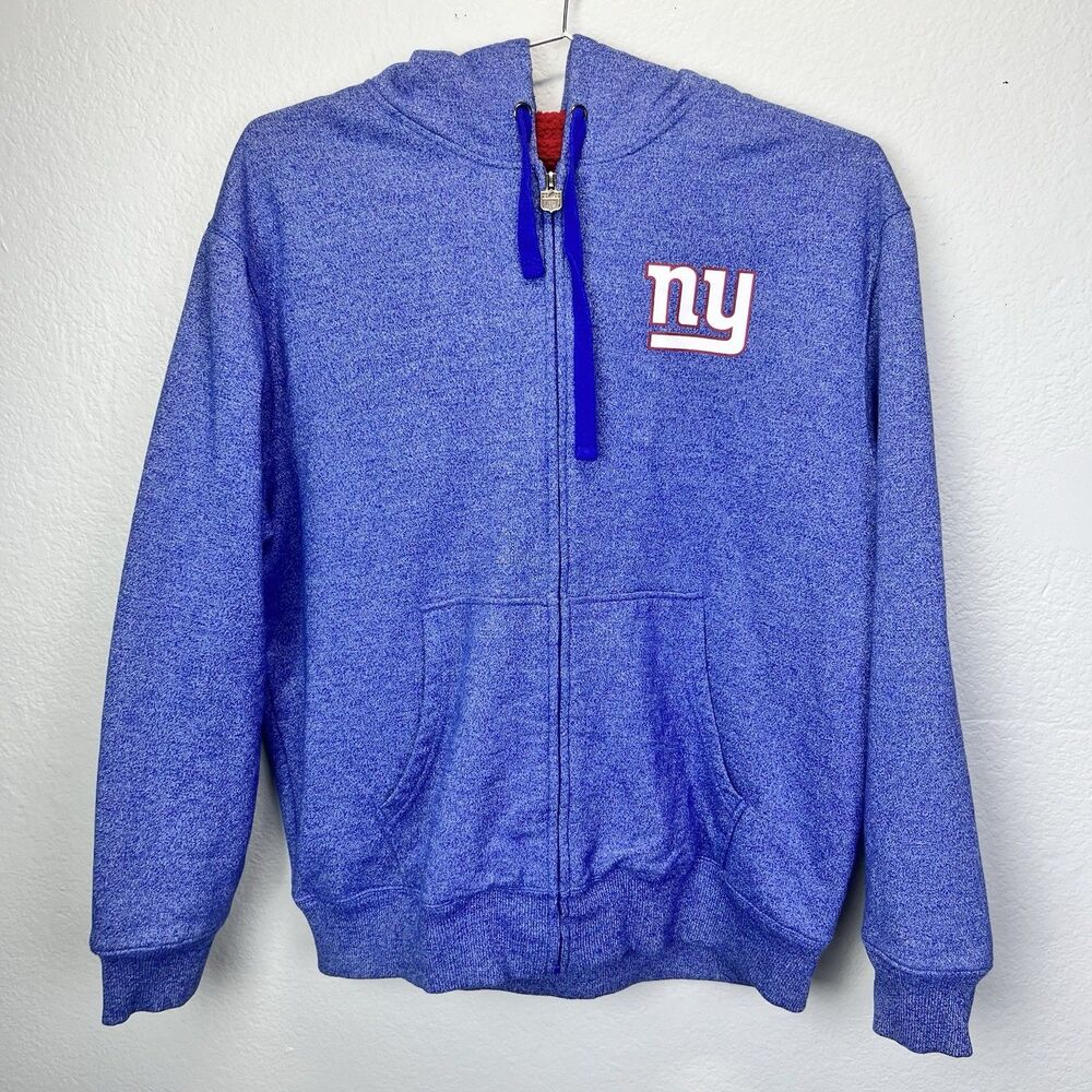 New York Giants NFL 80s Inspired Zip Up Embroidered Hoodie Men's 2XL